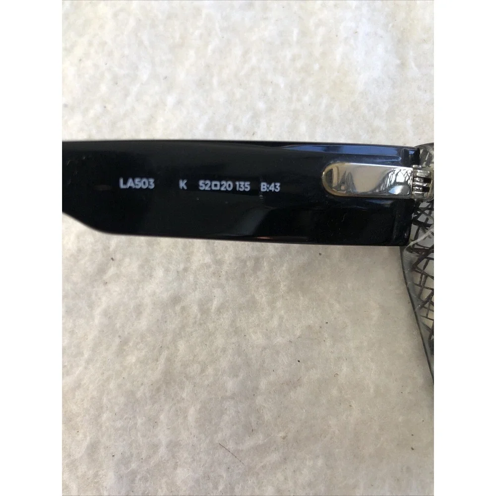L.A.M.B. LAMB SUN LA503 Blk/white Crossed Lines, Sunglasses 50 20 135